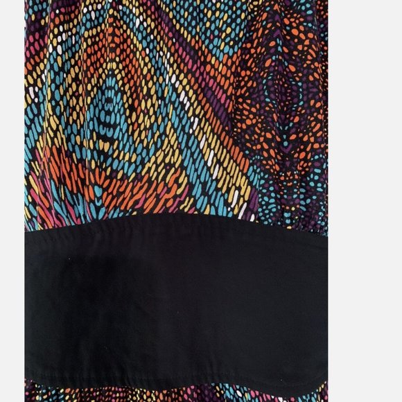 Trina Turk Mosaic Silk Multicolored Tie Dress - Size 2 - Picture 3 of 4